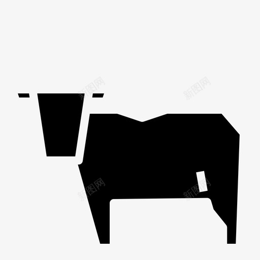 牛食品和饮料02固体图标svg_新图网 https://ixintu.com 牛 食品和饮料02固体