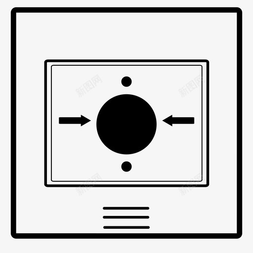 编码手动报警按钮描线svg_新图网 https://ixintu.com 编码手动报警按钮描线 线性