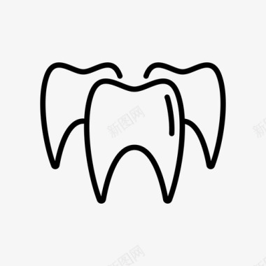 牙齿护理诊所图标图标