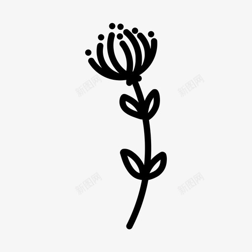 花卉涂鸦手绘图标svg_新图网 https://ixintu.com 手绘 手绘花卉装饰品 植物 涂鸦 自然 花卉