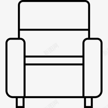 扶手椅现代家具图标图标