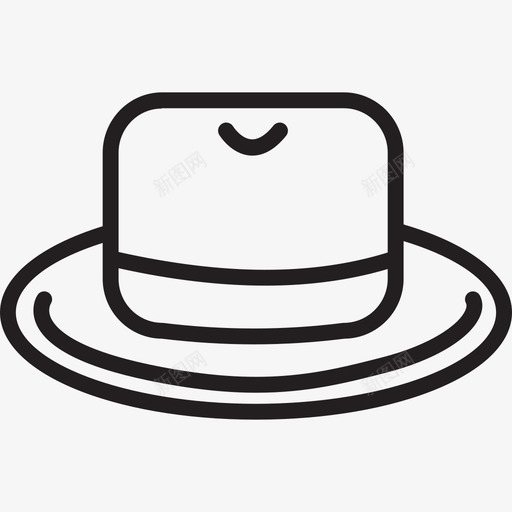 帽子时尚和精品线性图标svg_新图网 https://ixintu.com 帽子 时尚和精品 线性