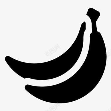 香蕉纤维水果健康饮食图标图标