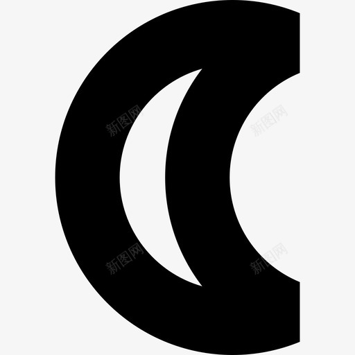 半月自然符号和形状图标svg_新图网 https://ixintu.com 半月 符号和形状 自然