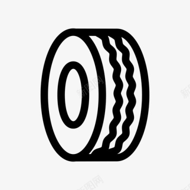 轮胎车轮汽车维修图标图标