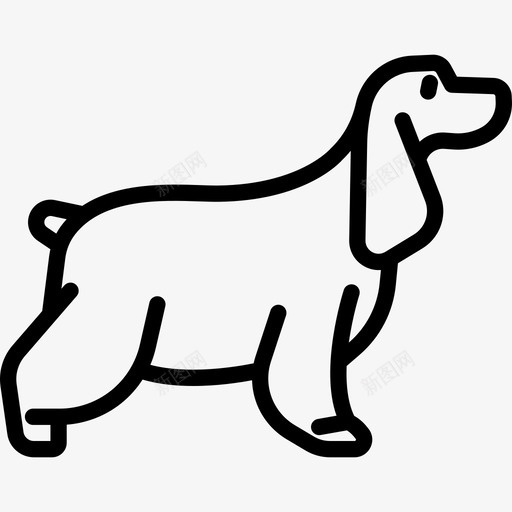 英国可卡犬犬种丰满直系图标svg_新图网 https://ixintu.com 犬种丰满 直系 英国可卡犬
