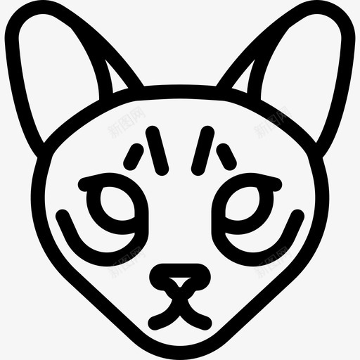 亚舍拉猫动物猫科动物图标svg_新图网 https://ixintu.com 亚舍拉猫 动物 猫科动物
