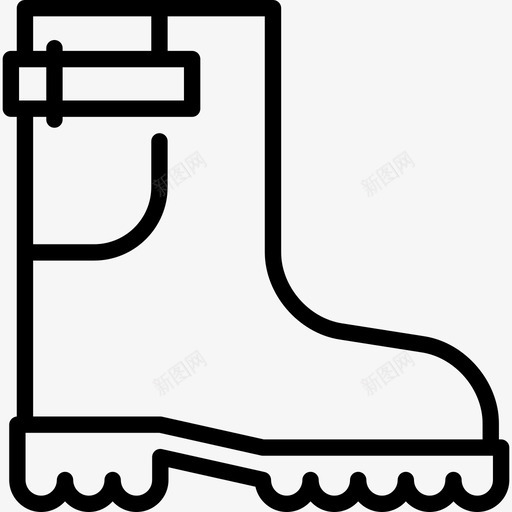 惠灵顿靴鞋和船线工艺直线图标svg_新图网 https://ixintu.com 惠灵顿靴 直线 鞋和船线工艺