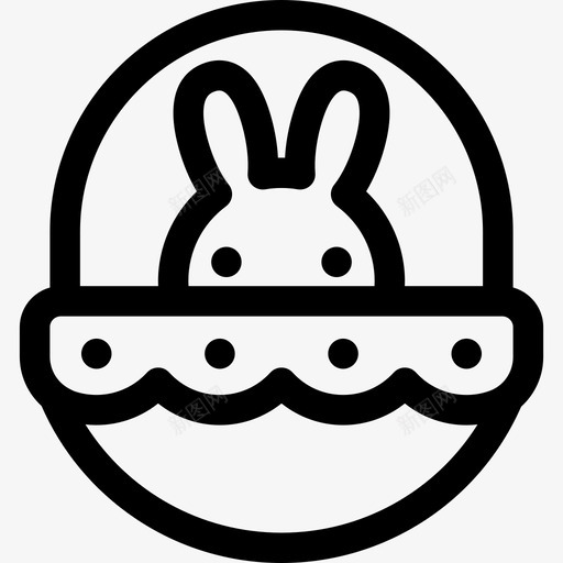 兔子动物复活节1图标svg_新图网 https://ixintu.com 兔子 动物 复活节1
