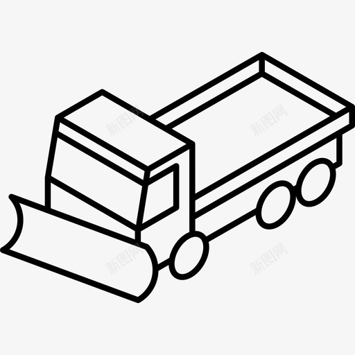 卡车清洁器雪运输等距运输图标svg_新图网 https://ixintu.com 卡车清洁器雪 等距运输 运输