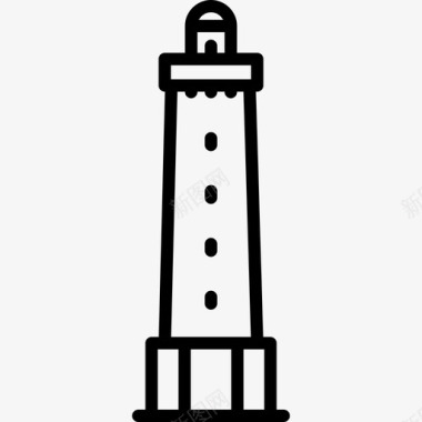 法国Kereon灯塔的LePhare线性图标图标