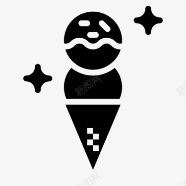 冰淇淋甜点夏日图标图标