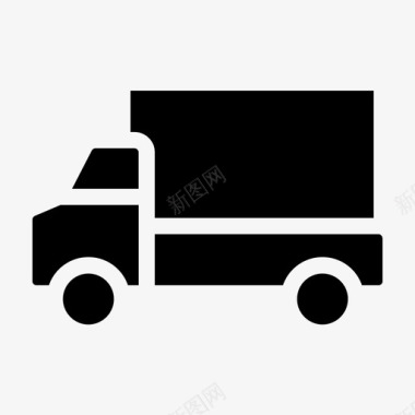 货物交付卡车建筑图标图标