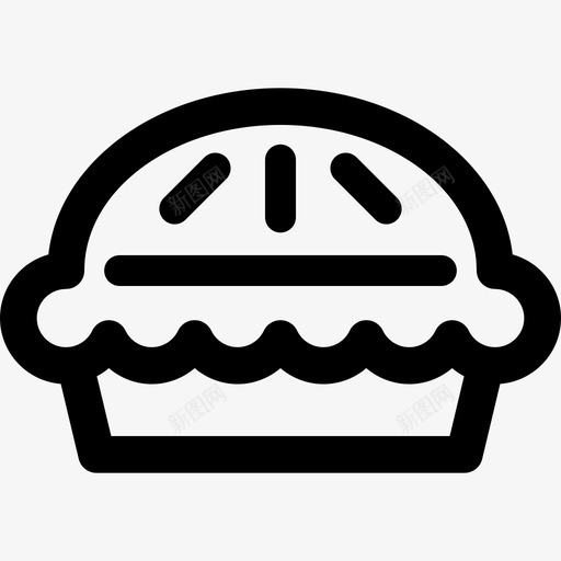 馅饼食品和烹饪直系图标svg_新图网 https://ixintu.com 直系 食品和烹饪 馅饼