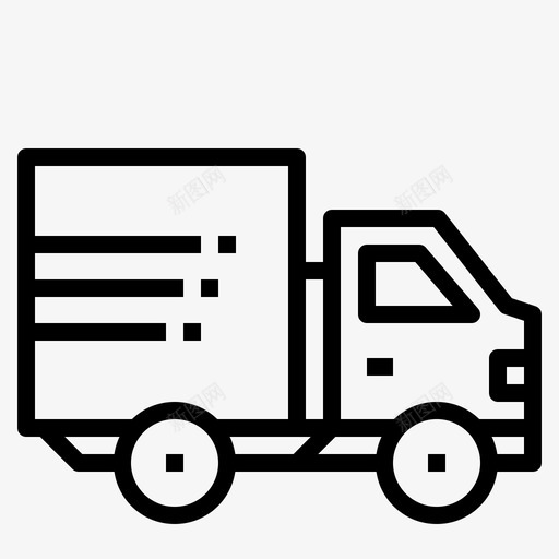 送货车物流航运图标svg_新图网 https://ixintu.com 物流 网上购物 航运 送货车