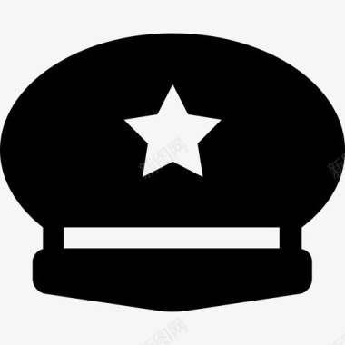 警帽时尚警局元素图标图标