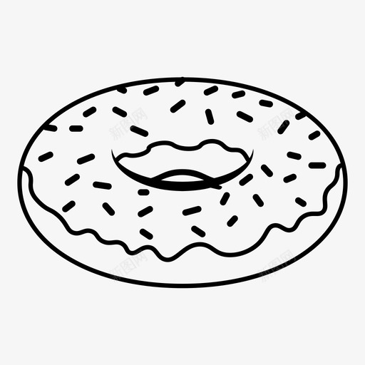 甜甜圈食物垃圾食品图标svg_新图网 https://ixintu.com 垃圾食品 甜甜圈 甜食 食物