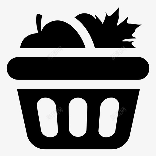 果篮多汁有机图标svg_新图网 https://ixintu.com 多汁 成熟 有机 果篮 食物和礼物雕文图标