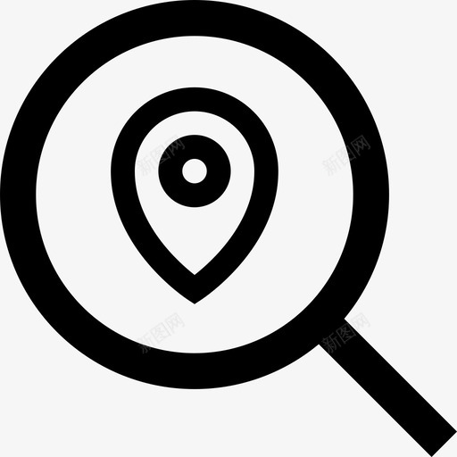 本地搜索最小搜索引擎优化线性图标svg_新图网 https://ixintu.com 最小搜索引擎优化 本地搜索 线性