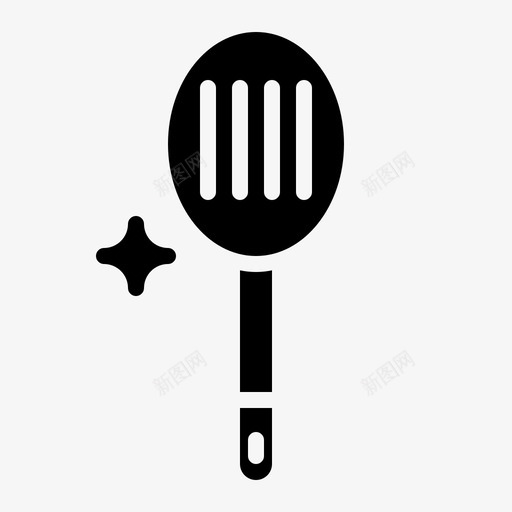 开槽匙厨房厨房工具图标svg_新图网 https://ixintu.com 厨房 厨房工具 开槽匙