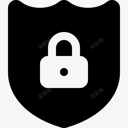 带锁安全网络和应用程序界面的防护罩图标svg_新图网 https://ixintu.com 安全 带锁 网络和应用程序界面的防护罩
