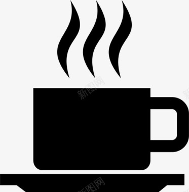 咖啡杯咖啡馆咖啡休息时间图标图标