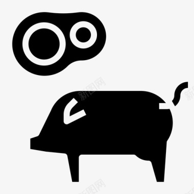 猪肉肉猪图标图标