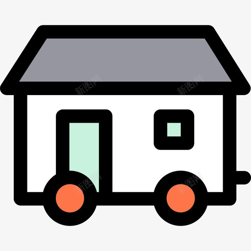 移动房屋建筑物线性彩色房屋类型图标svg_新图网 https://ixintu.com 建筑物 移动房屋 线性彩色房屋类型
