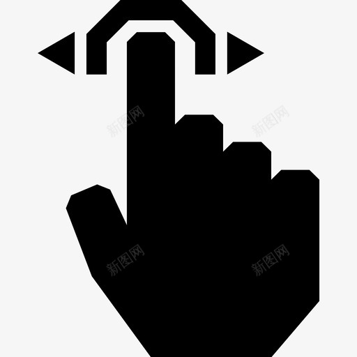一个手指水平拖动触摸触摸手势图标svg_新图网 https://ixintu.com 一个手指水平拖动 触摸 触摸手势