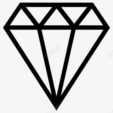 钻石商业和贸易浅圆形图标图标