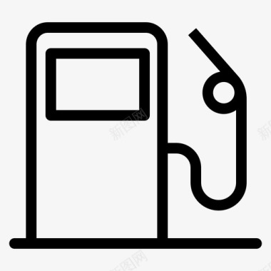 煤气煤气泵汽车服务图标图标