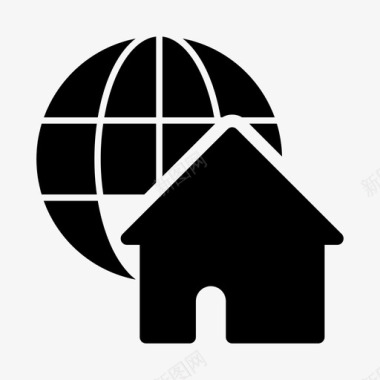 房子地球全球图标图标