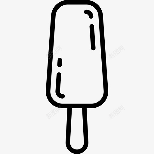 冰淇淋美食线工艺直线图标svg_新图网 https://ixintu.com 冰淇淋 直线 美食线工艺