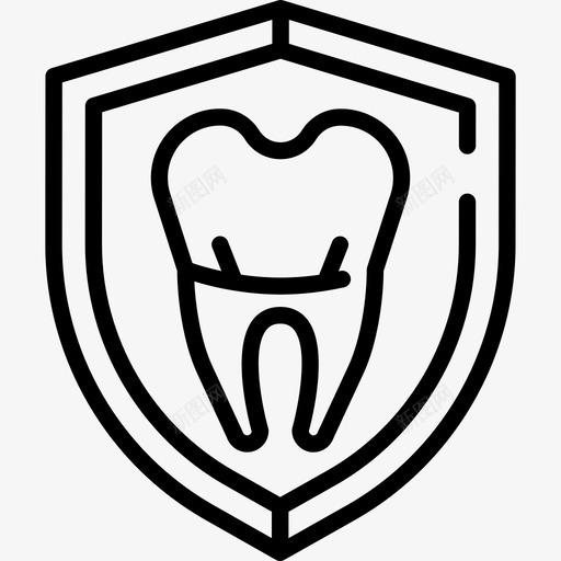 牙齿保护牙科工具和牙齿图标svg_新图网 https://ixintu.com 牙科工具和牙齿 牙齿保护
