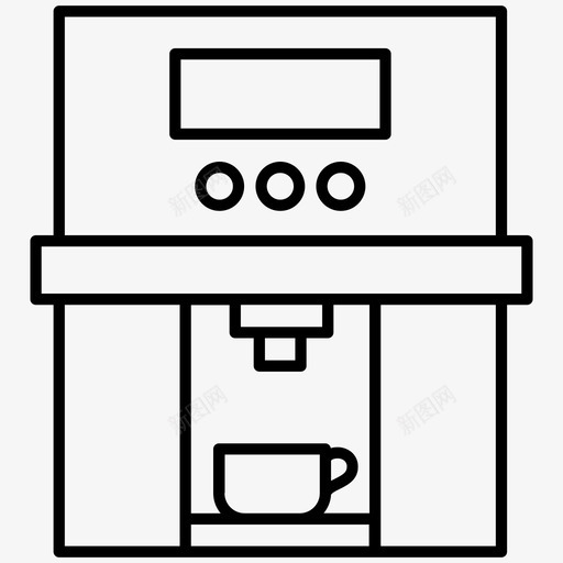 浓缩咖啡机自助餐厅咖啡图标svg_新图网 https://ixintu.com 办公用品 咖啡 咖啡机 浓缩咖啡机 热水 自助餐厅