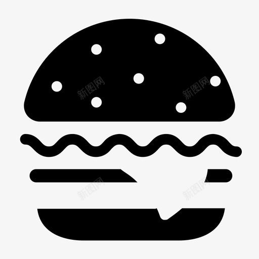 汉堡面包店菜单图标svg_新图网 https://ixintu.com 三明治 汉堡 菜单 面包店