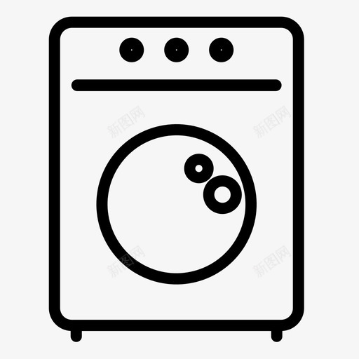 洗衣机电器电子图标svg_新图网 https://ixintu.com 家用 家用电器 洗衣机 电器 电子
