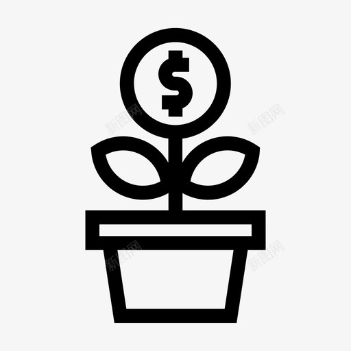 投资商业金融图标svg_新图网 https://ixintu.com 商业 增长 工厂 投资 金融