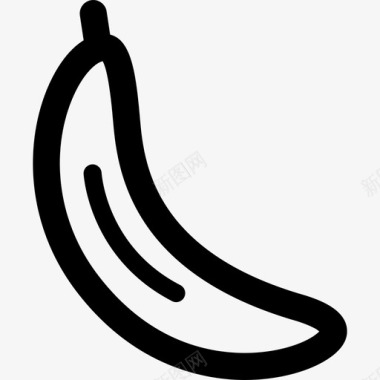 香蕉食品和烹饪直系图标图标