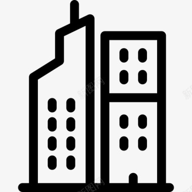 公寓建筑城市元素图标图标