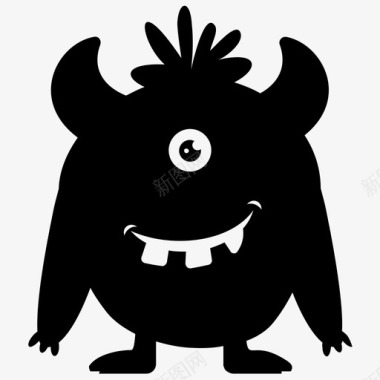 扎扎西怪物万圣节怪物怪物人物字形图标图标