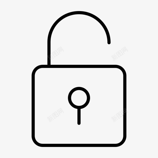 打开锁加密安全图标svg_新图网 https://ixintu.com 加密 安全 打开锁 普通用户界面2瘦 解锁