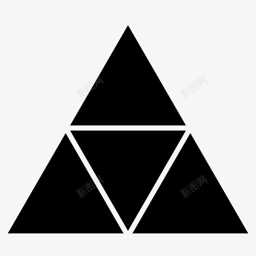 等边三角形形状实心图标svg_新图网 https://ixintu.com 形状实心 等边三角形