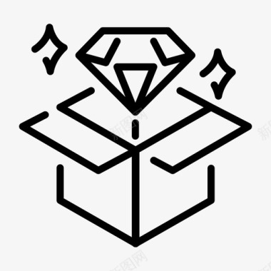 价值主张钻石质量图标图标