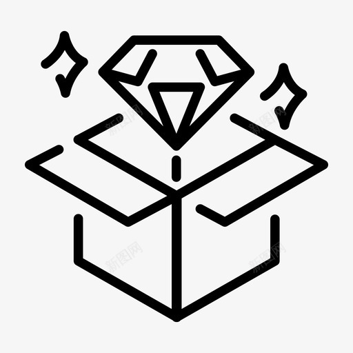 价值主张钻石质量图标svg_新图网 https://ixintu.com 价值主张 成功 营销管理协同 质量 钻石