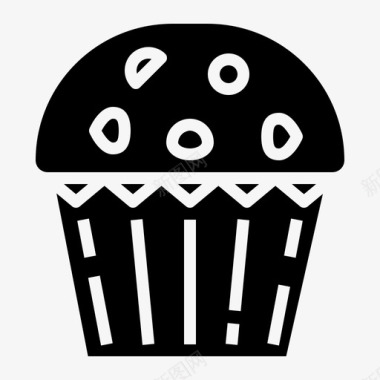 纸杯蛋糕食品松饼图标图标