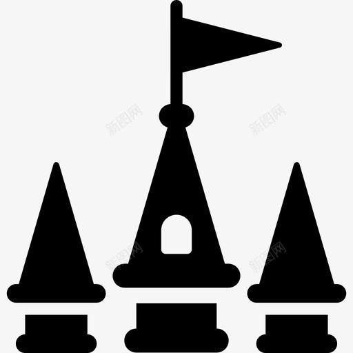 城堡建筑物图标svg_新图网 https://ixintu.com 城堡 建筑物