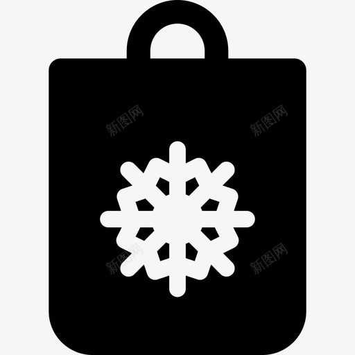 圣诞购物袋圣诞节节日实心填充图标svg_新图网 https://ixintu.com 圣诞节节日实心 圣诞购物袋 填充