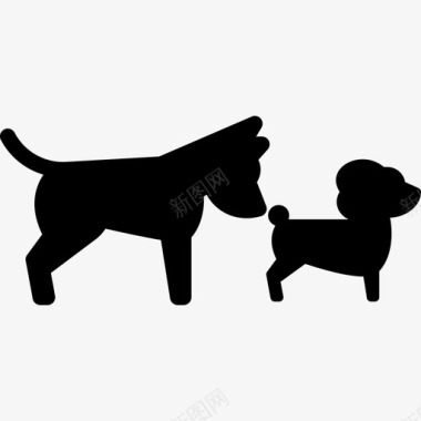 狗嗅狗动物狗和训练图标图标