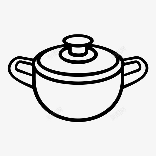锅煮沸自助餐厅图标svg_新图网 https://ixintu.com 厨房用具 炊具 煮沸 自助餐厅 锅 餐厅